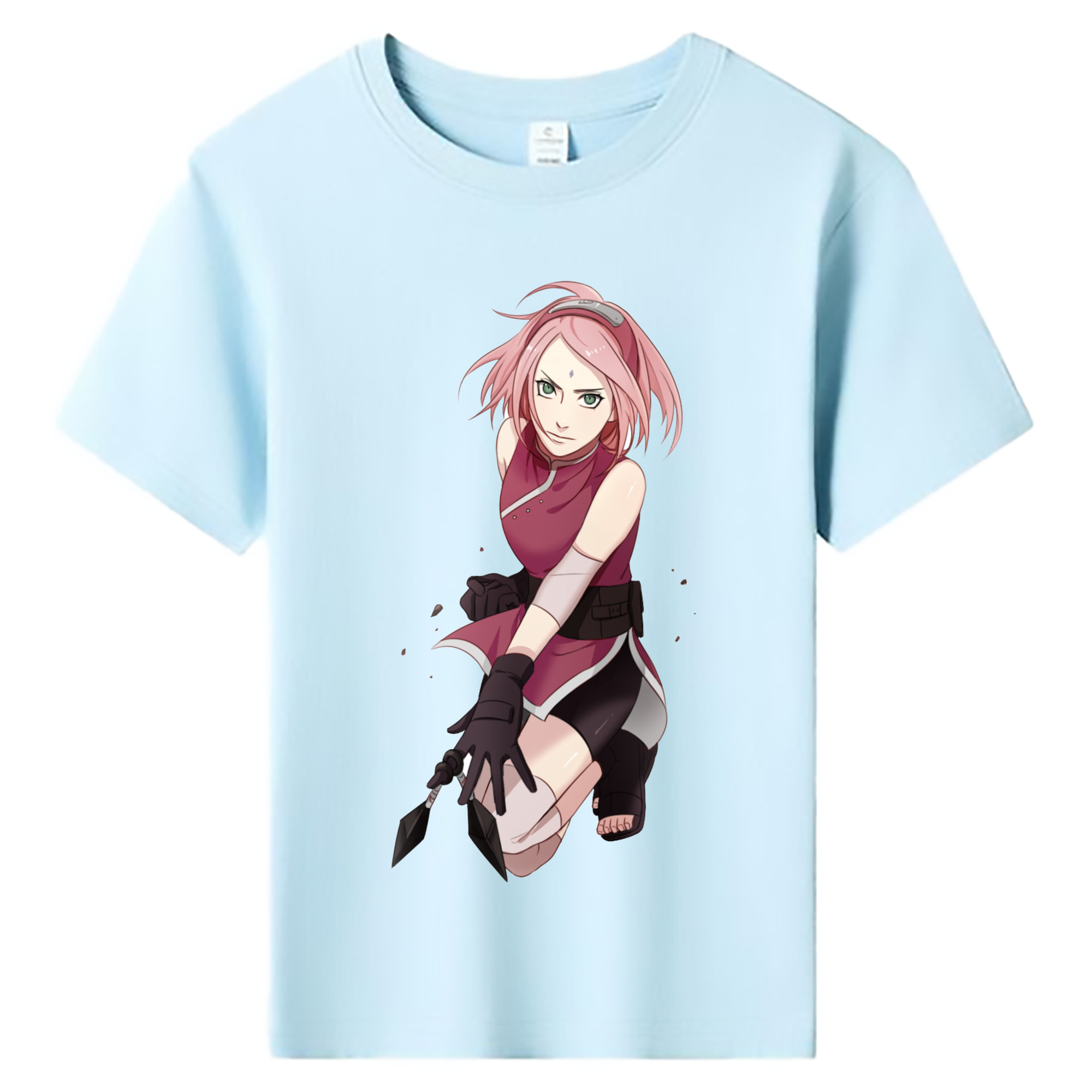 （画像用） NARUTO -ナルト- 春野サクラ Haruno Sakura 綿100％キッズTシャツ（フロントプリント）